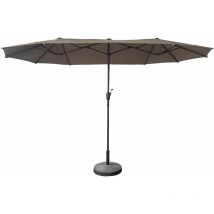 Parasol double 2x4m LINAI taupe