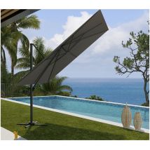 Ozalide - sunking - Parasol déporté 3x3m - Gris Anthracite
