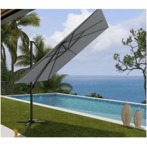 Sunking - Parasol déporté 3x3m - Gris Perle