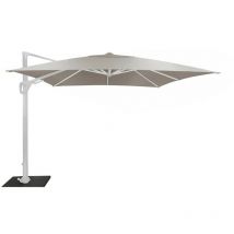 PROLOISIRS Parasol déporté Elios Sunbrella orientable alu/sunbrella - blanc/birch 101