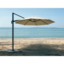 Jardiline - Parasol rond en aluminium et toile polyester avec pied en croix - Tobago Éco - ø 3 x 2,66 m