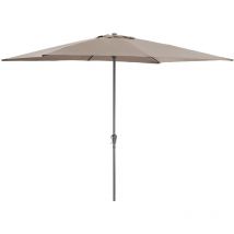 Parasol rectangulaire 2 x 3 m, Protection upf, Ombrelle, Toile solide, pour Terrasse, Jardin, sans Socle, Taupe