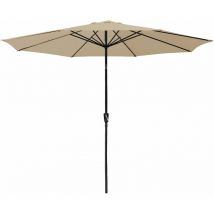Parasol droit HAPUNA rond 3,30m de diamètre beige