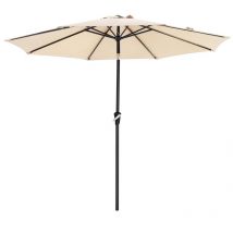 Songmics - Parasol, Droit, Octogonal, Inclinable, avec Manivelle, Diamètre 3m, Toile Polyester, Extérieur, Terrasse, Jardin, Balcon, Plage, Piscine,
