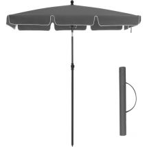 Parasol de Balcon rectangulaire 1,8 x 1,25 m, Protection UPF 50+, Ombrelle, Toile avec revêtement en PA, Sac de Transport, terrasse, Jardin, sans