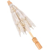 Parasol élégant en dentelle, parapluie décoratif pour mariée, demoiselle d'honneur, en bois et bambou