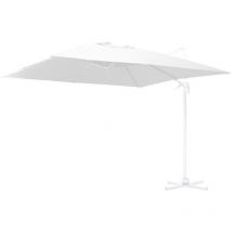 Iperbriko - Parasol en aluminium avec mât latéral blanc 4x4 m