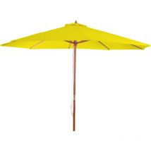 Hegele - Parasol Florida, parasol de marché, ø 3,5m polyester/bois 7kg, jaune
