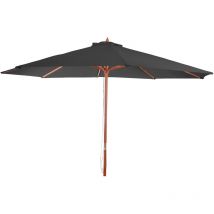 Parasol Florida, Parasol de jardin, Parasol de marché, ø 3,5m polyester/bois 7kg, anthracite