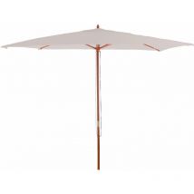 Parasol en bois, parasol de jardin Florida, parasol de marché, 3m, crème