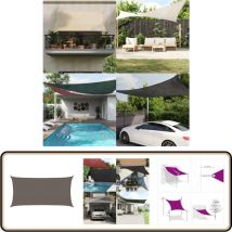 Parasol en pehd rectangulaire 2x4 m Anthracite - Parasol - Voile Solaire - Ombrage Extérieur - Parasol Rectangle - Parasol Anthracite
