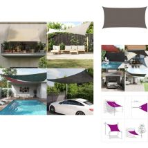 Parasol en pehd rectangulaire 2x4 m Anthracite - Parasol - Voile Solaire - Ombrage Extérieur - Parasol Rectangle - Parasol Anthracite