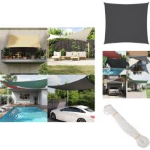 Parasol en tissu oxford carré 5x5 m anthracite - Parasol - Voile Solaire - Parasol Carré - Parasol Extérieur - Protection Solaire