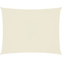 Doc&et² - inlife Parasol en tissu Oxford rectangulaire crème 4x6 m