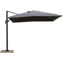 Parasol de jardin carré déporté et inclinable - 3 m - Delorm