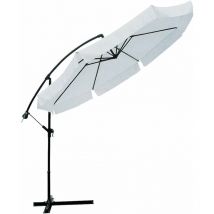 Garden - Ombrelle 3 mt x 3h mt bras latéral blanc