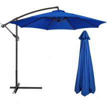 Parasol extérieur, imperméable et résistant aux uv, parasol de remplacement pour terrasse (sans pied) bleu, convient à 2.7m, 8 oses - Jeffergarden