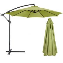 Parasol extérieur, imperméable et résistant aux uv, parasol de remplacement pour terrasse (sans pied) gris-vert, convient à 2.7m, 8 oses