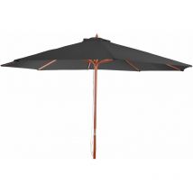 Parasol Florida, Parasol de jardin, Parasol de marché, Ø 3,5m polyester/bois 7kg, anthracite