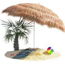 Kingsleeve - Parasol inclinable Hawaii 192 cm Parasol de plage ø 160 cm réglable Jardin terrasse extérieur-Nature