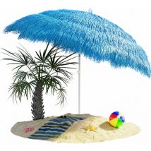 KINGSLEEVE Parasol inclinable Hawaii 192 cm Parasol de plage Ø 160 cm réglable Jardin terrasse extérieur Bleu