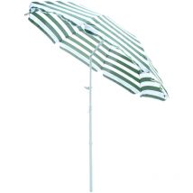 Parasol inclinable octogonal mint vert et blanc