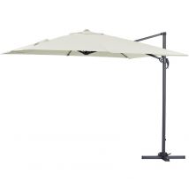 Habitat Et Jardin - Parasol déporté 'Sun 3' - 3 x 3 m - Ecru
