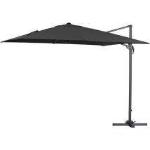Habitat Et Jardin - Parasol jardin déporté alu 'Sun 3' 3 x 3 m - Noir