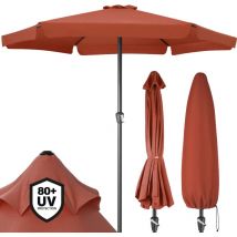Kingsleeve - Parasol ø 330 cm Parasol en aluminium avec manivelle Protection solaire jardin terrasse extérieur Terracotta