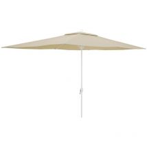 Mb Marbueno - Marbueno Parasol Acier 6 Baleines D200x300 cm Polyester Beige Jardin, Piscine et Terrasse 10192