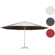 Parasol Meran ii, gastronomie, parasol pour marché, ø 5m polyester,poteau alu,blanc 28 kg - rouge avec support
