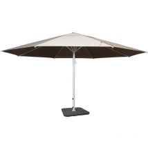 Parasol Meran ii, gastronomie, parasol pour marché, ø 5m, poteau alu,blanc 28 kg - crème-beige avec support