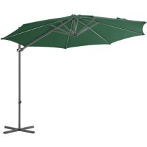 Parasol mobilier de jardin avec base portable diamètre 3 m vert