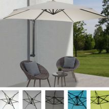 Mendler - Parasol mural Casoria, parasol déporté pour le balcon, 3m, inclinable turquoise