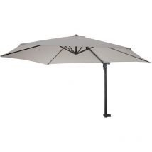 Parasol de mur Casoria, parasol déporté pour balcon ou terrasse, 3m inclinable, sable