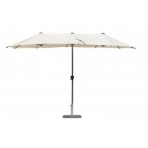 Parasol ovale 4x2 mètres avec structure en aluminium et toile de couverture Ecrù - Recco