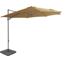 Parasol, Parasol de Jardin avec base portable Taupe OWV11167 Maison Chic