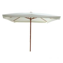 parasol professionnel tissé bois-beige tissu φ3m