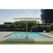 Parasol rectangulaire 3x2 m avec mât central en aluminium Blanc - Sardegna