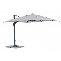 Parasol carrè 3x3 m Austin avec mât latéral en aluminium Anthracite - Veneto
