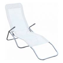 Garden - Chaise longue basculante blanche
