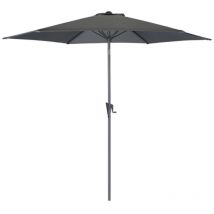 Parasol 300 cm - manivelle - Gris / gris - Proloisirs