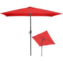 Cémonjardin - Parasol Rectangulaire Inclinable 200x300 Cm Rouge - Palermo
