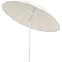Lolahome - Parasol sombrilla Oriental Beige de Aluminio para jardín de 250 cm Garden - - Blanco roto