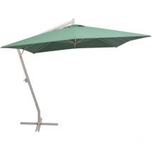 Parasol suspendu avec poteau en aluminium 300x300 cm vert