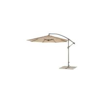 Parasol Viena-300 Finition Mat Anthracite Tissus Toile Beige