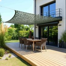 Velario parasole reversibile 'Mimetico' 3 x 4m verde'