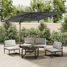 Design In - Parasol,Parasol de jardin cantilever à led Anthracite 400x300 cm CFW92227