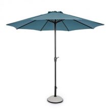 Yes Everyday - Parasol Rond 300 Cm En Toile Bleu Et Mât En Acier - Paraz