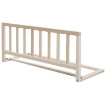 Barriera Per Letto Roba In Legno Massiccio 87,5 Cm Finitura Naturale Protezione Anti-caduta Velcro